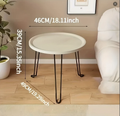 Round Folding Side Table - White